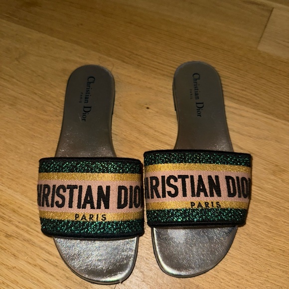 Dior Women’s Dway Embroidered Slides - Picture 1 of 4